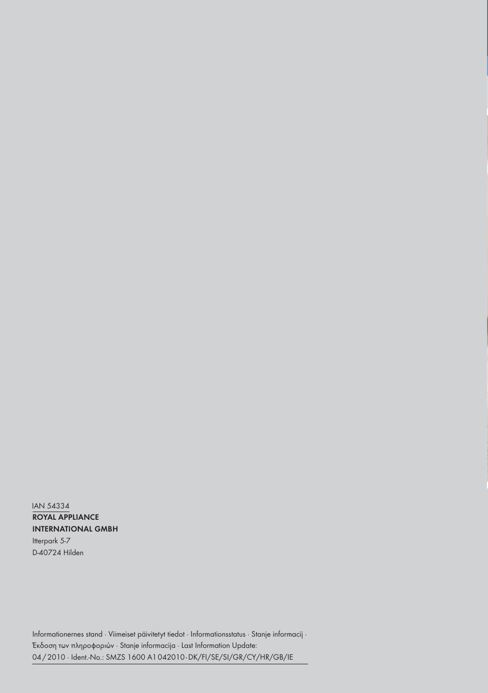 Silvercrest SMZS 1600 A1 User Manual | Page 126 / 126