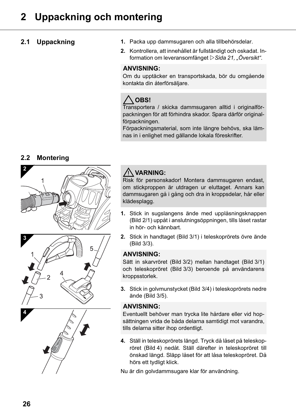 2 uppackning och montering | Silvercrest SMZS 1600 A1 User Manual | Page 26 / 126