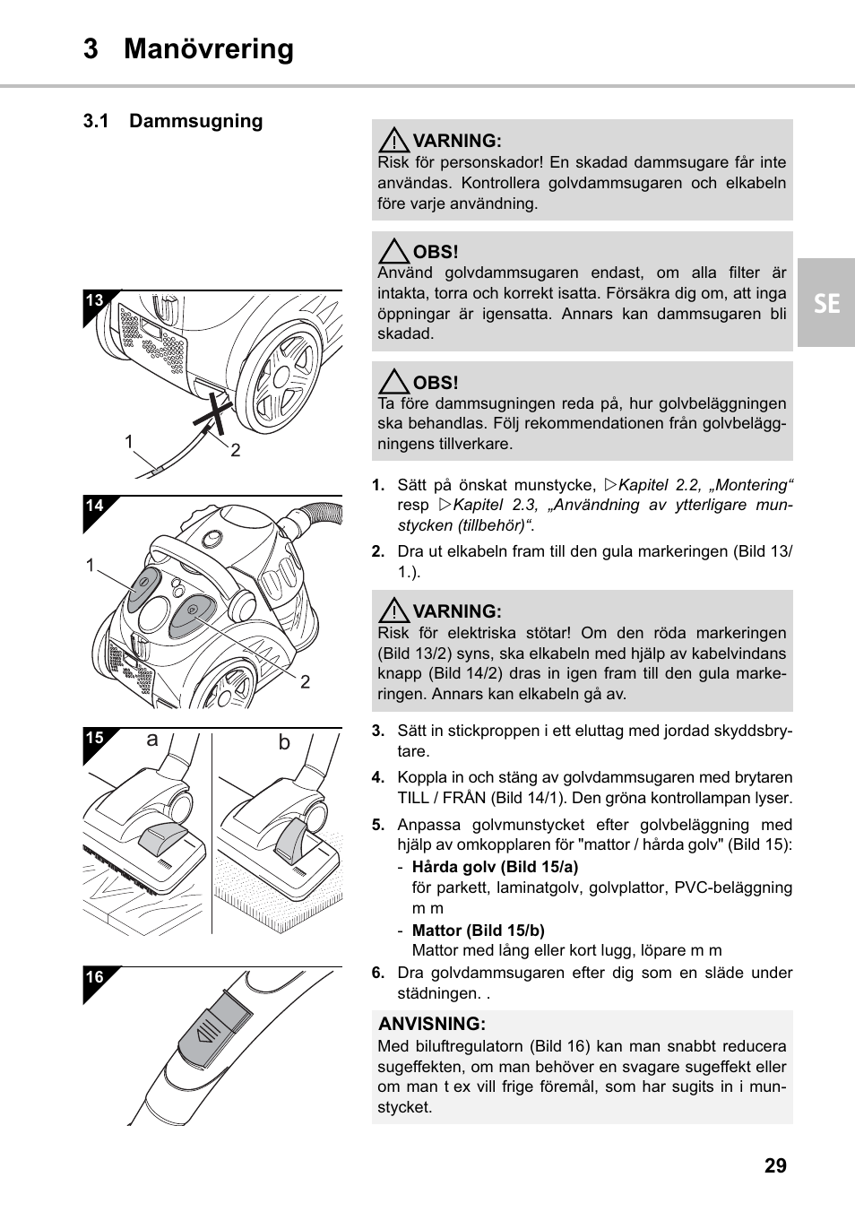 3 manövrering se | Silvercrest SMZS 1600 A1 User Manual | Page 29 / 126