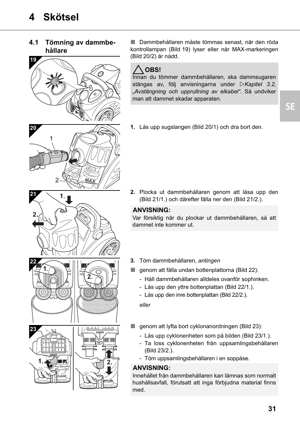4 skötsel se | Silvercrest SMZS 1600 A1 User Manual | Page 31 / 126