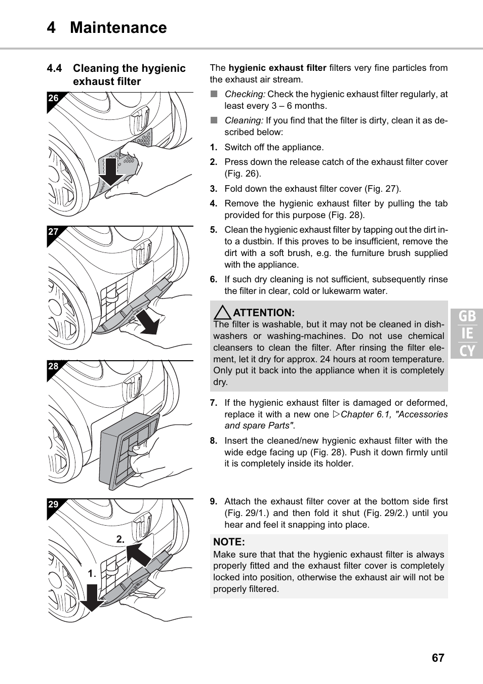 4 maintenance gb cy ie | Silvercrest SMZS 1600 A1 User Manual | Page 67 / 126