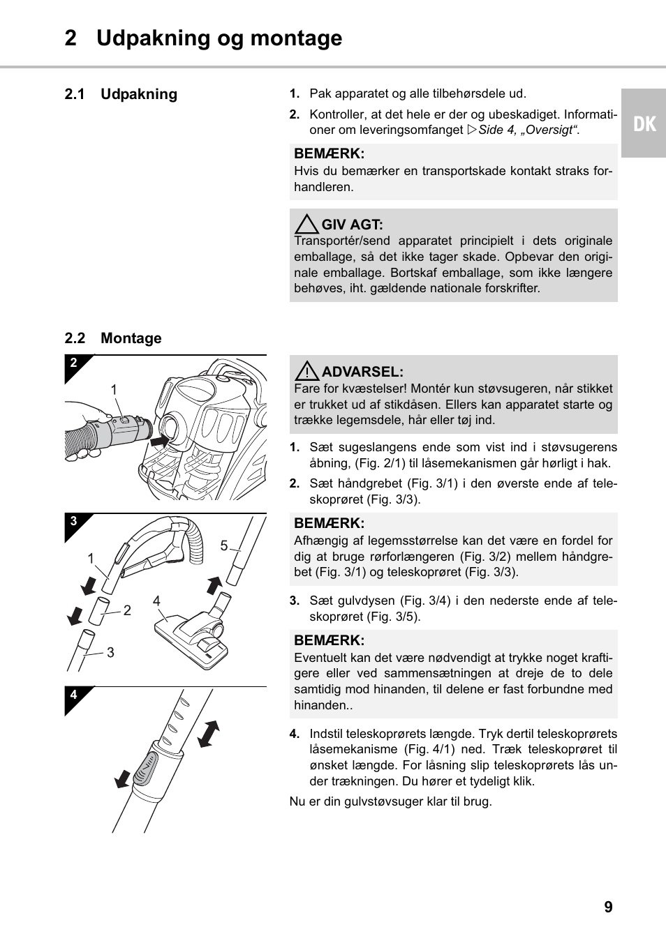 2 udpakning og montage dk | Silvercrest SMZS 1600 A1 User Manual | Page 9 / 126