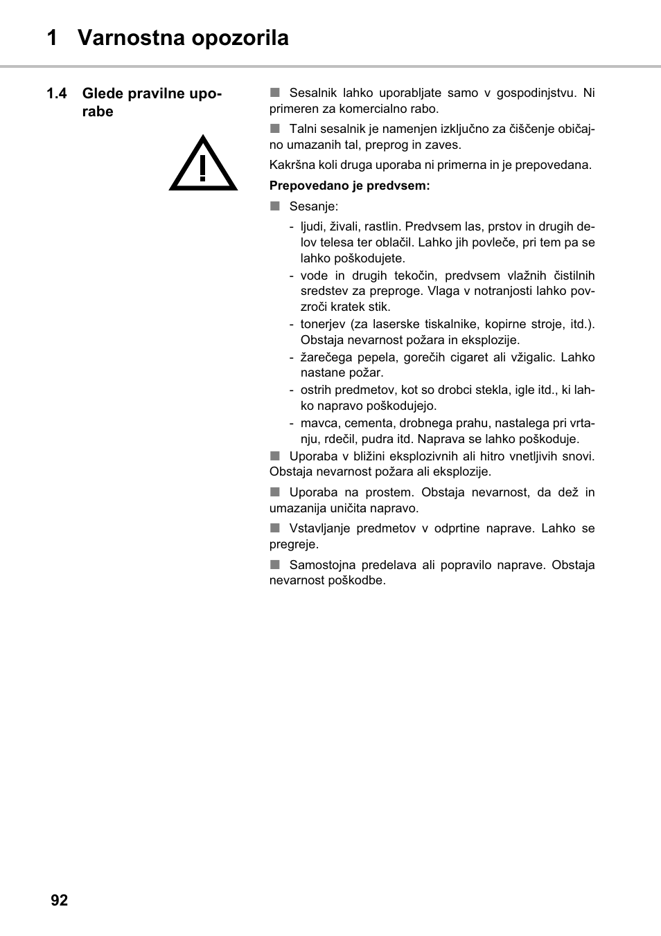 1 varnostna opozorila | Silvercrest SMZS 1600 A1 User Manual | Page 92 / 126