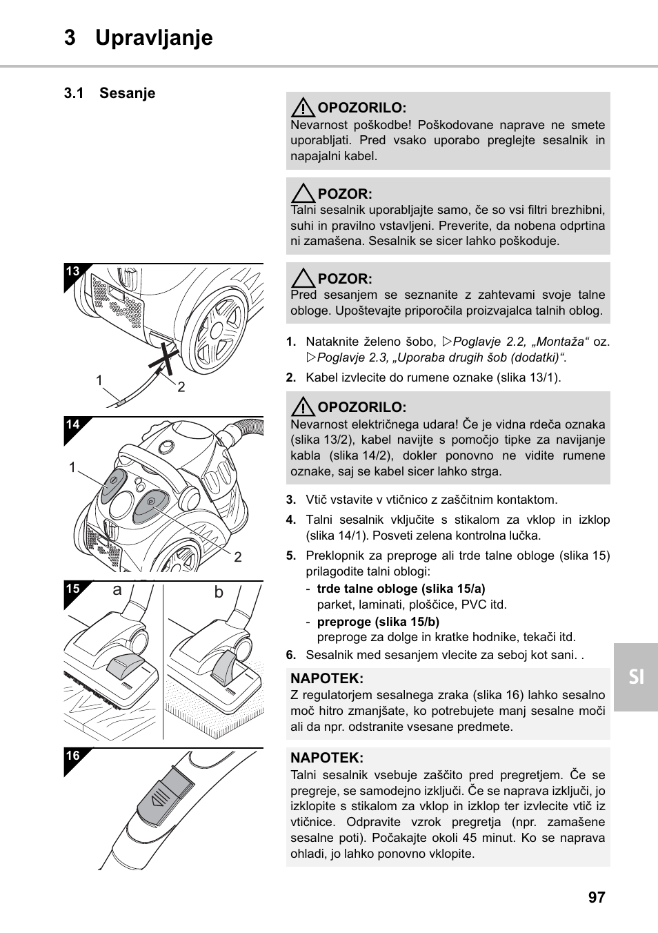 3 upravljanje si | Silvercrest SMZS 1600 A1 User Manual | Page 97 / 126