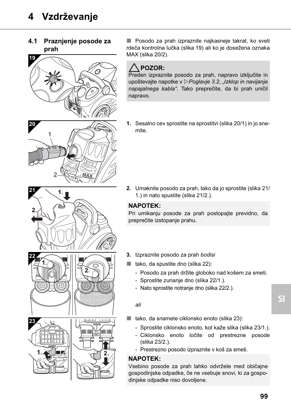 4 vzdrževanje si | Silvercrest SMZS 1600 A1 User Manual | Page 99 / 126