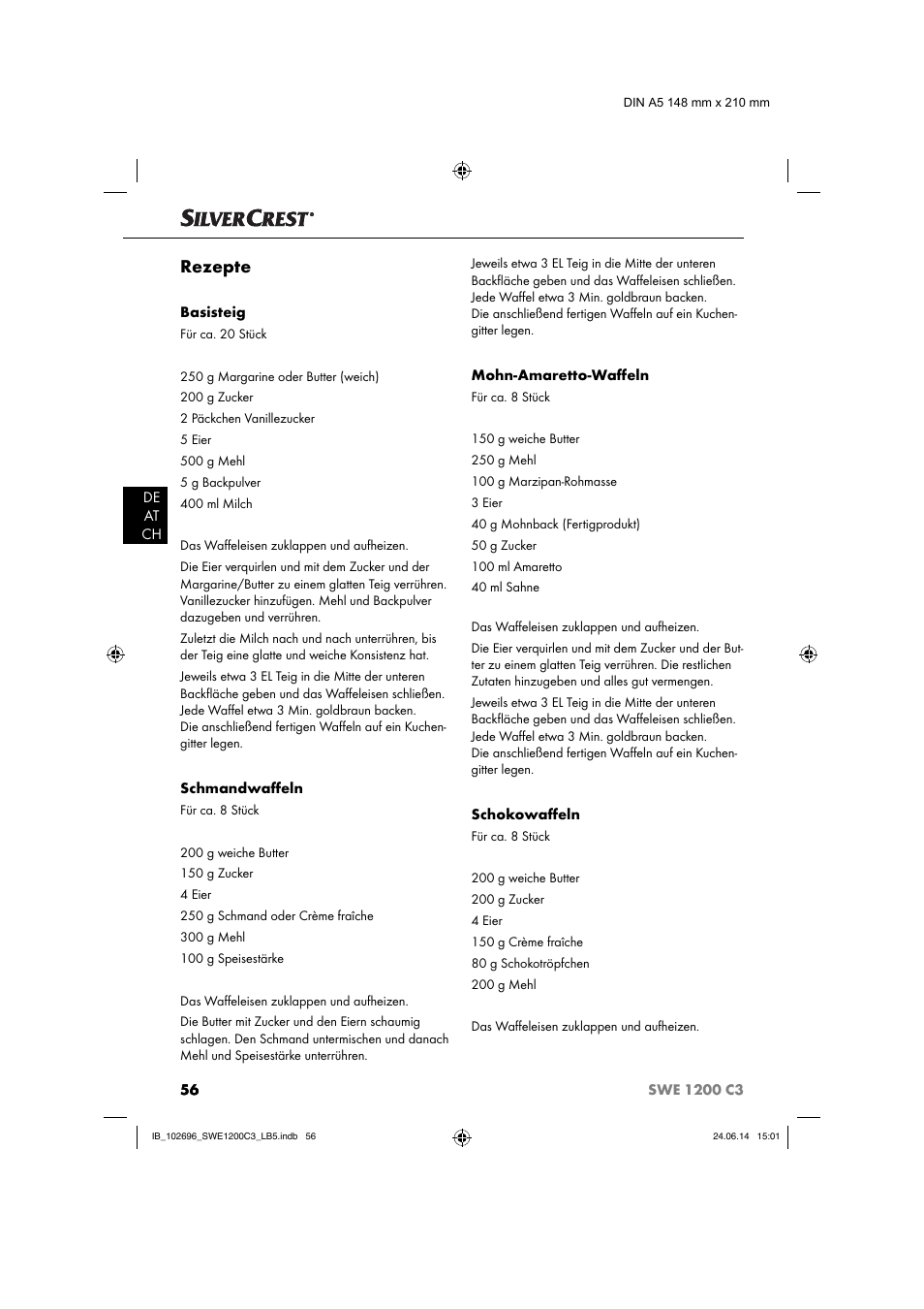 Rezepte | Silvercrest SWE 1200 C3 User Manual | Page 59 / 64