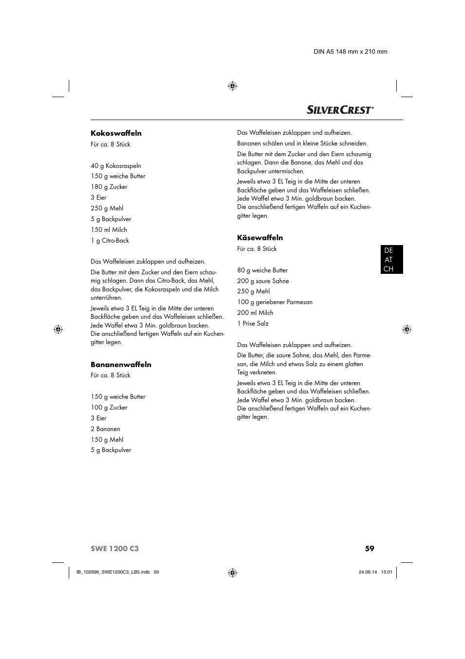 Silvercrest SWE 1200 C3 User Manual | Page 62 / 64