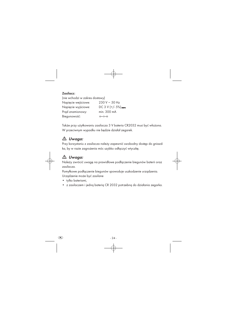 Uwaga | Silvercrest SPUV 90 A1 User Manual | Page 26 / 98