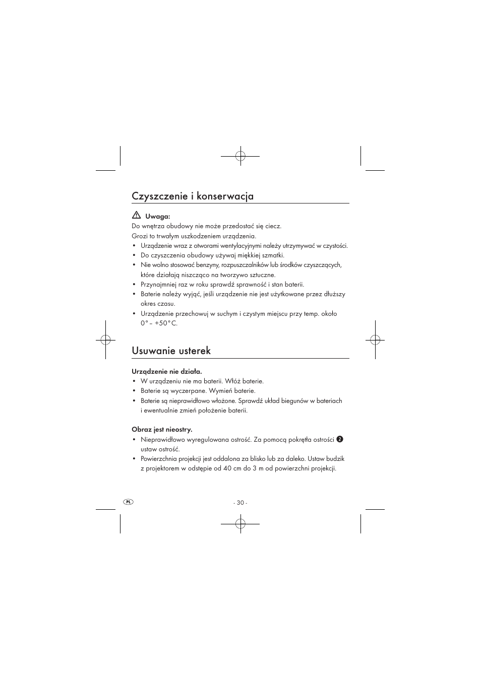 Czyszczenie i konserwacja, Usuwanie usterek | Silvercrest SPUV 90 A1 User Manual | Page 32 / 98