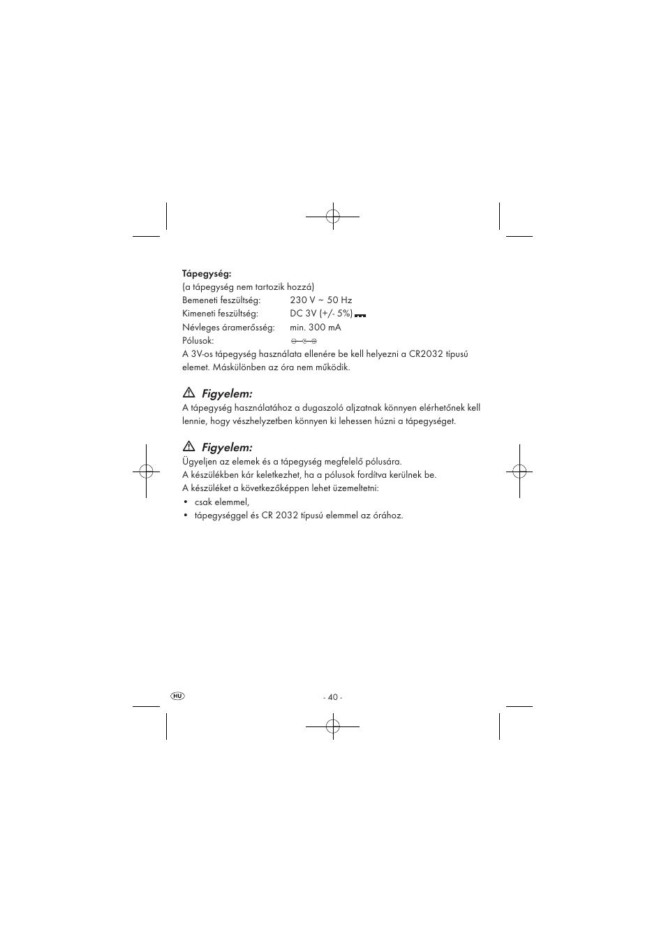 Figyelem | Silvercrest SPUV 90 A1 User Manual | Page 42 / 98
