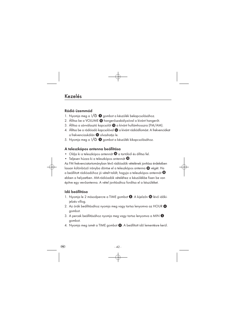 Kezelés | Silvercrest SPUV 90 A1 User Manual | Page 44 / 98