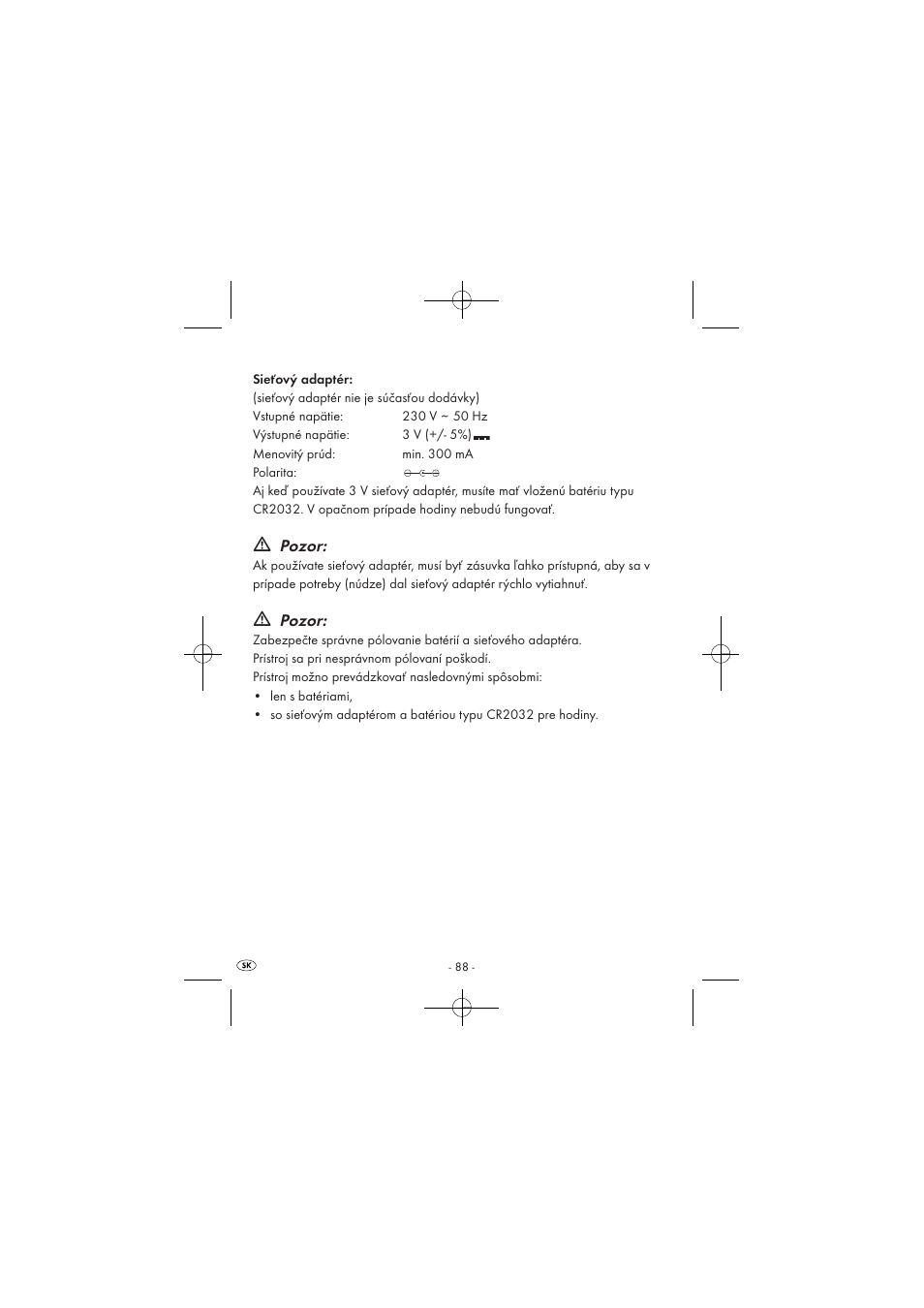 Pozor | Silvercrest SPUV 90 A1 User Manual | Page 90 / 98