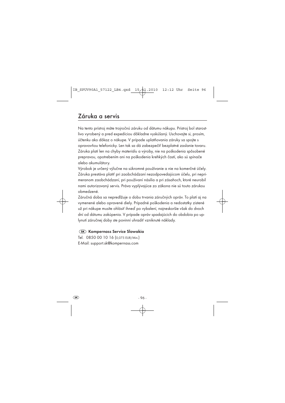 Záruka a servis | Silvercrest SPUV 90 A1 User Manual | Page 98 / 98