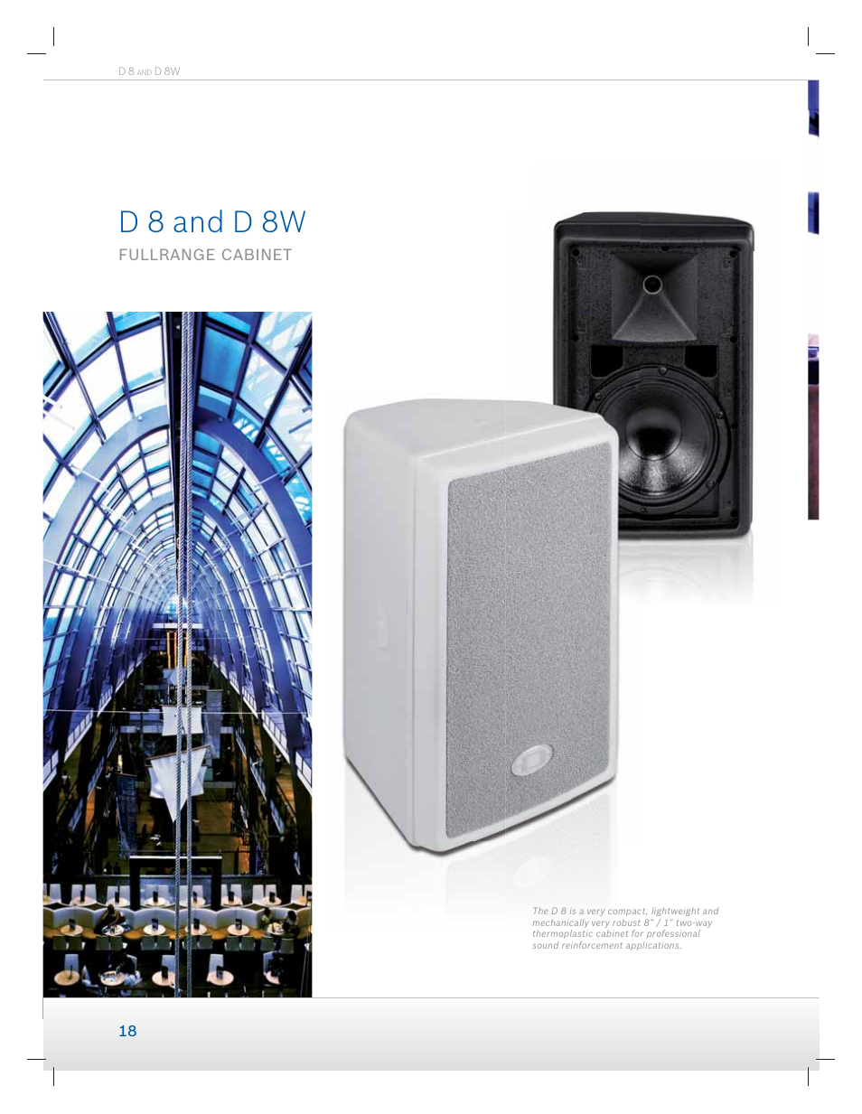 D 8 and d 8w, Fullrange cabinet | Dynacord Speaker User Manual | Page 18 / 120