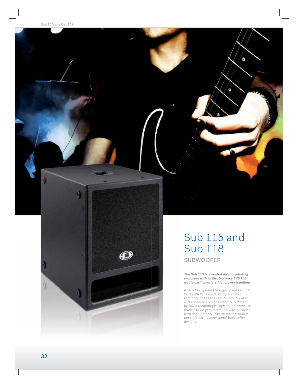 Subwoofer | Dynacord Speaker User Manual | Page 32 / 120