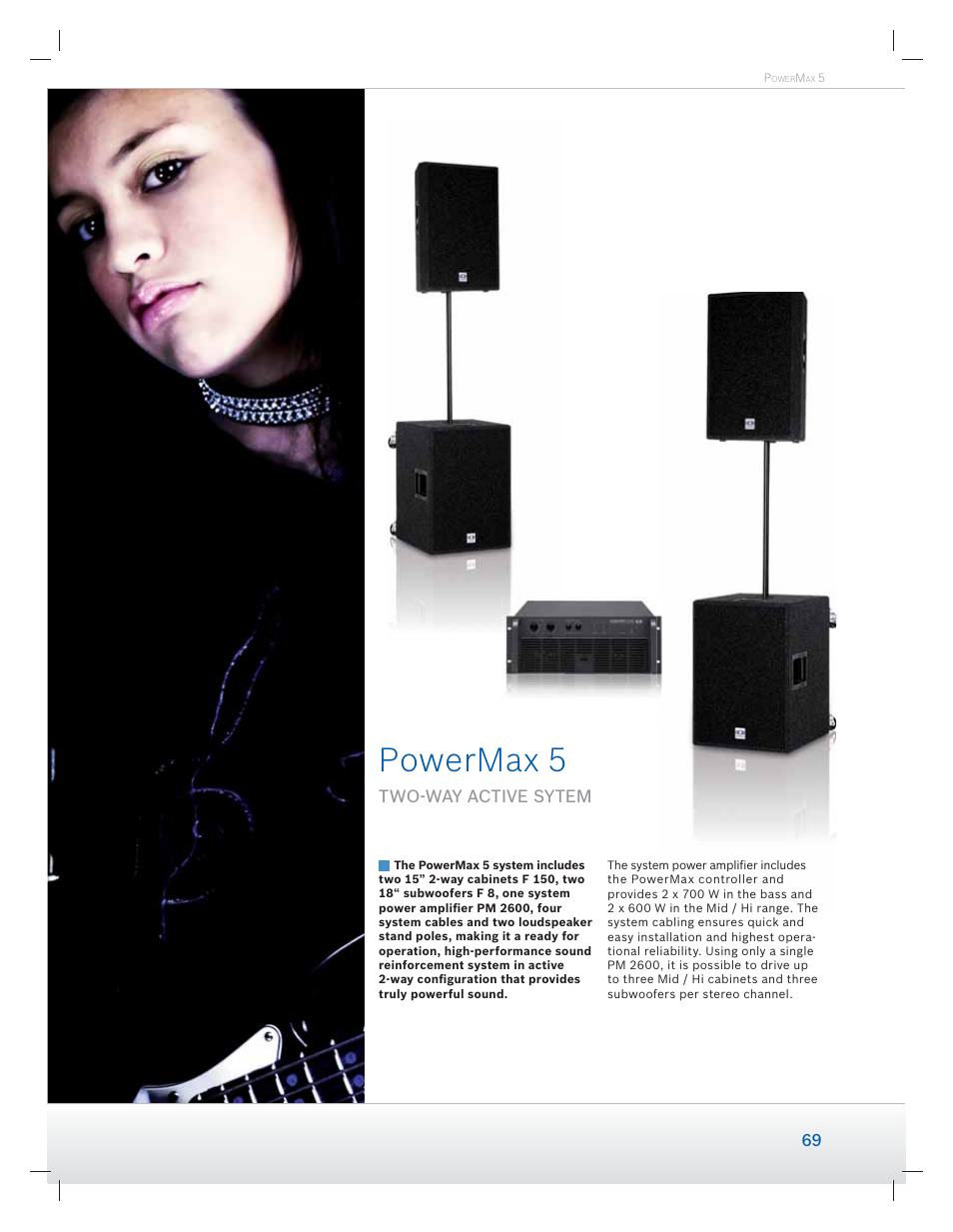 Powermax 5, Two-way active sytem | Dynacord Speaker User Manual | Page 69 / 120