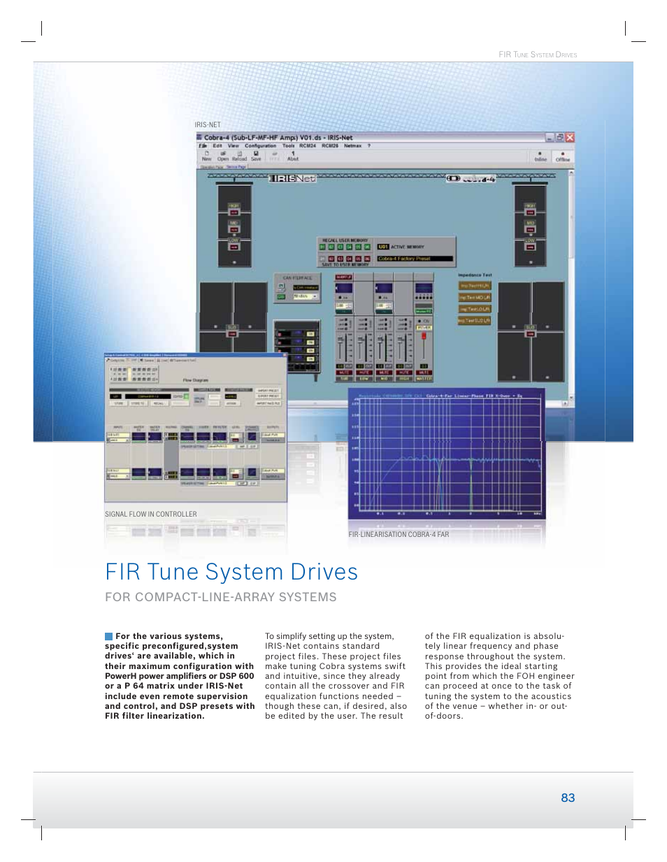 Fir tune system drives, For compact-line-array systems | Dynacord Speaker User Manual | Page 83 / 120