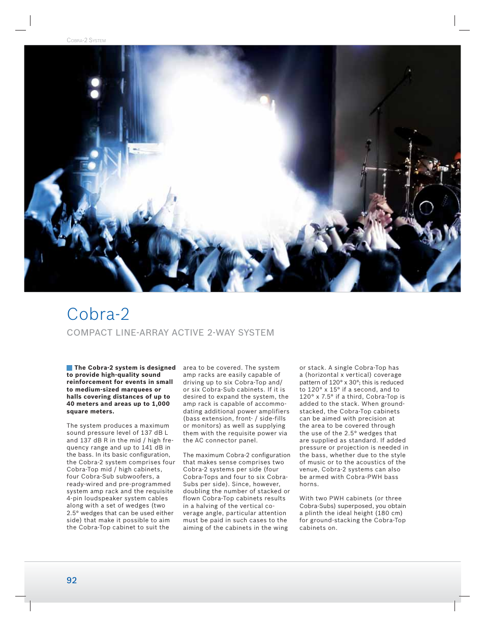 Cobra-2, Compact line-array active 2-way system | Dynacord Speaker User Manual | Page 92 / 120