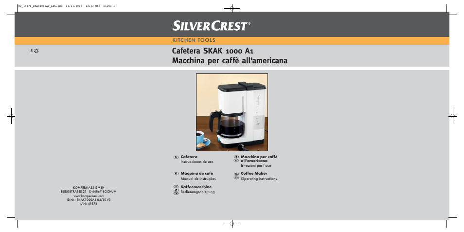Silvercrest SKAK 1000 A1 User Manual | 42 pages