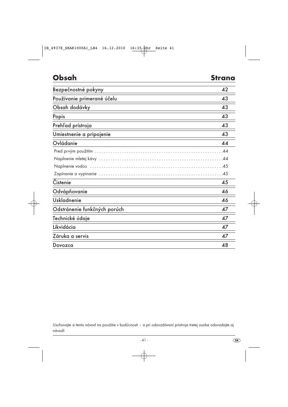 Silvercrest SKAK 1000 A1 User Manual | Page 43 / 66