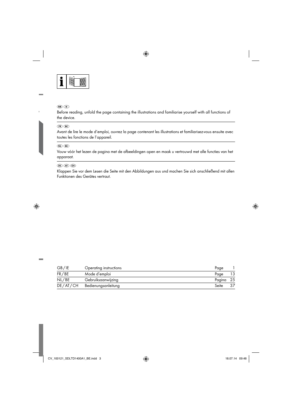 Silvercrest SDLTD 1400 A1 User Manual | Page 2 / 52