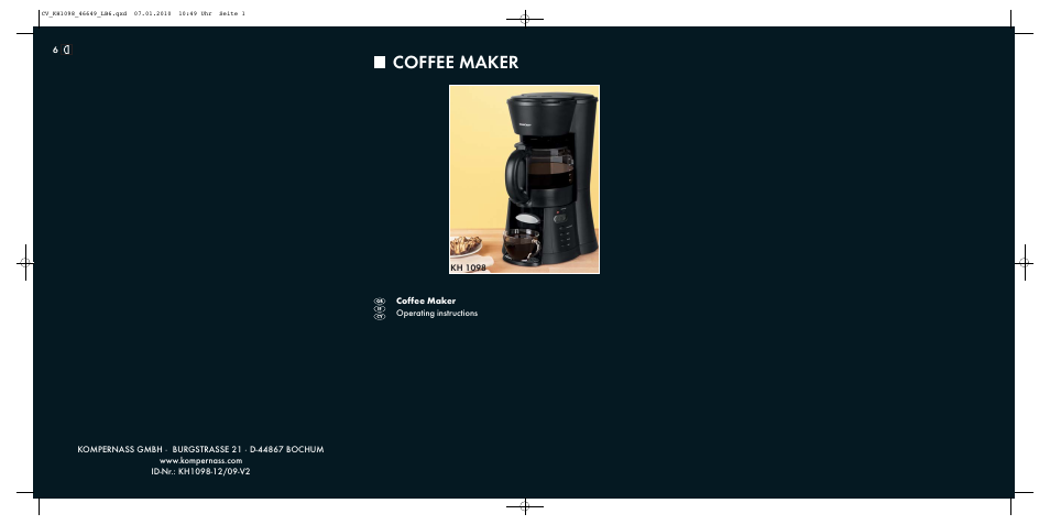 Silvercrest KH 1098 User Manual | 10 pages