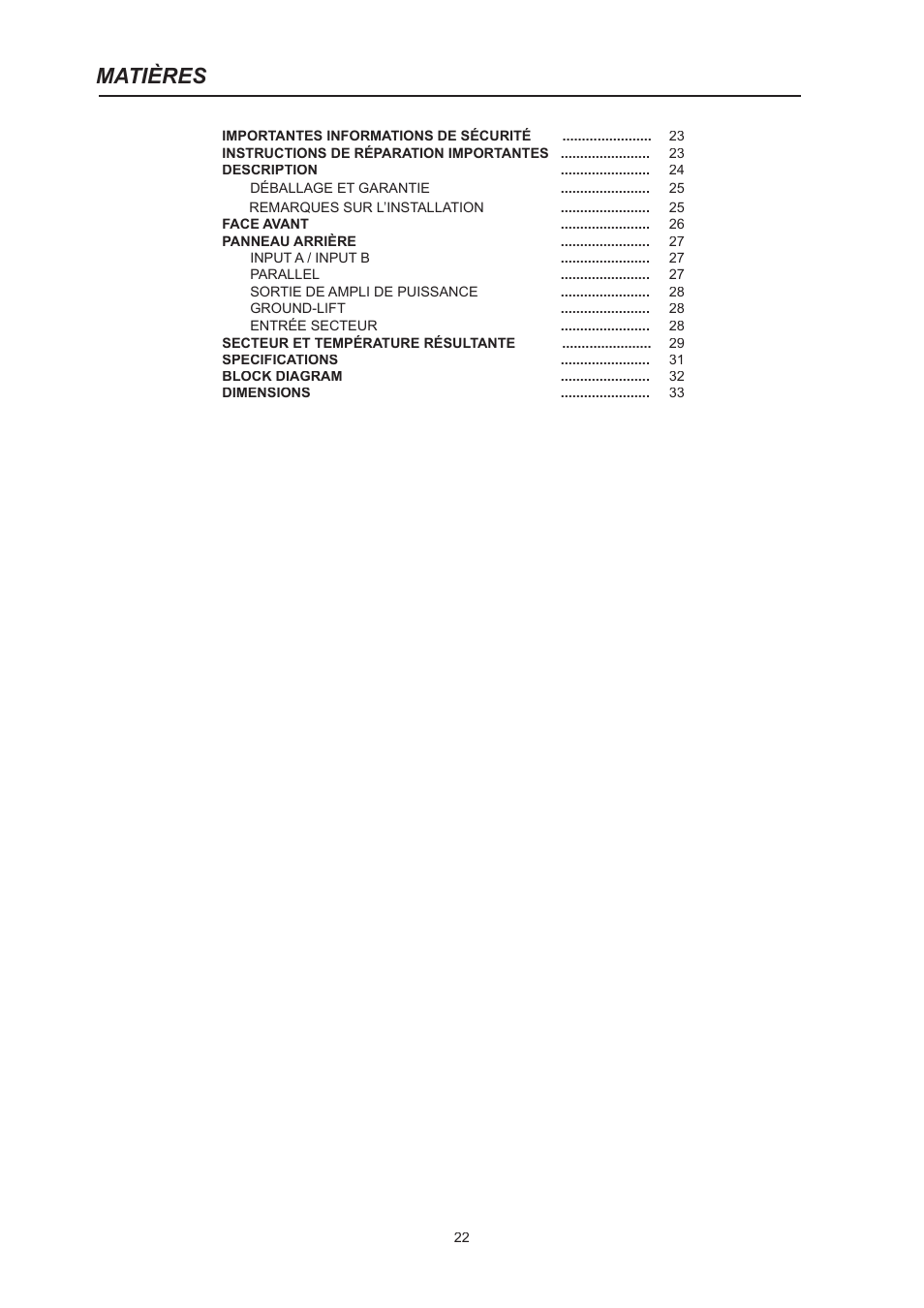 Dynacord CL 800 User Manual | Page 22 / 36