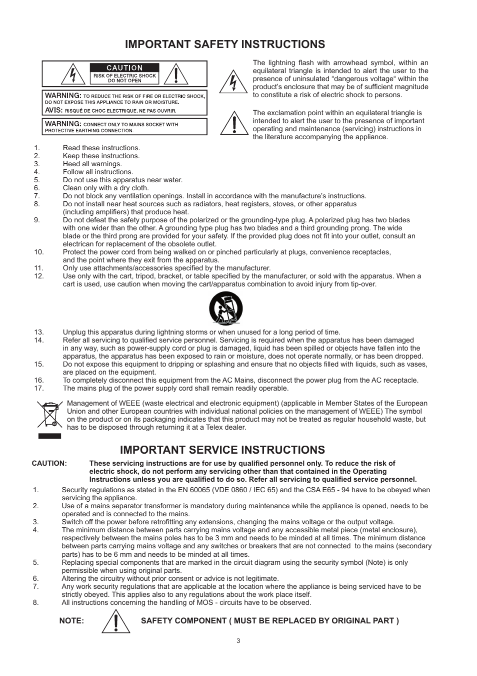 Dynacord CL 800 User Manual | Page 3 / 36