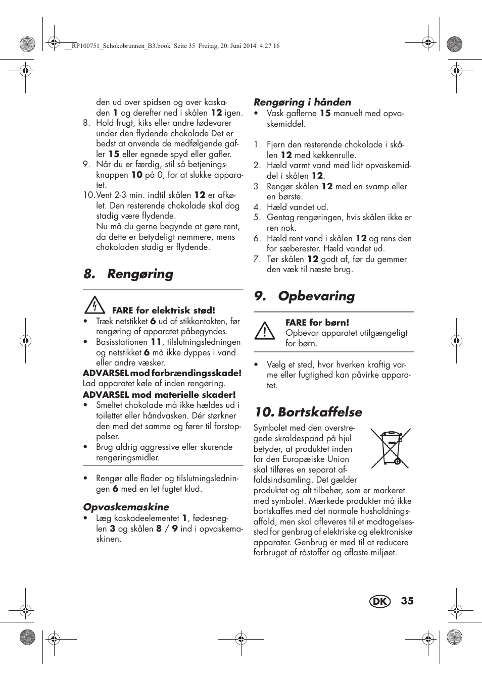 Rengøring, Opbevaring, Bortskaffelse | Silvercrest SSB 90 A1 User Manual | Page 37 / 74