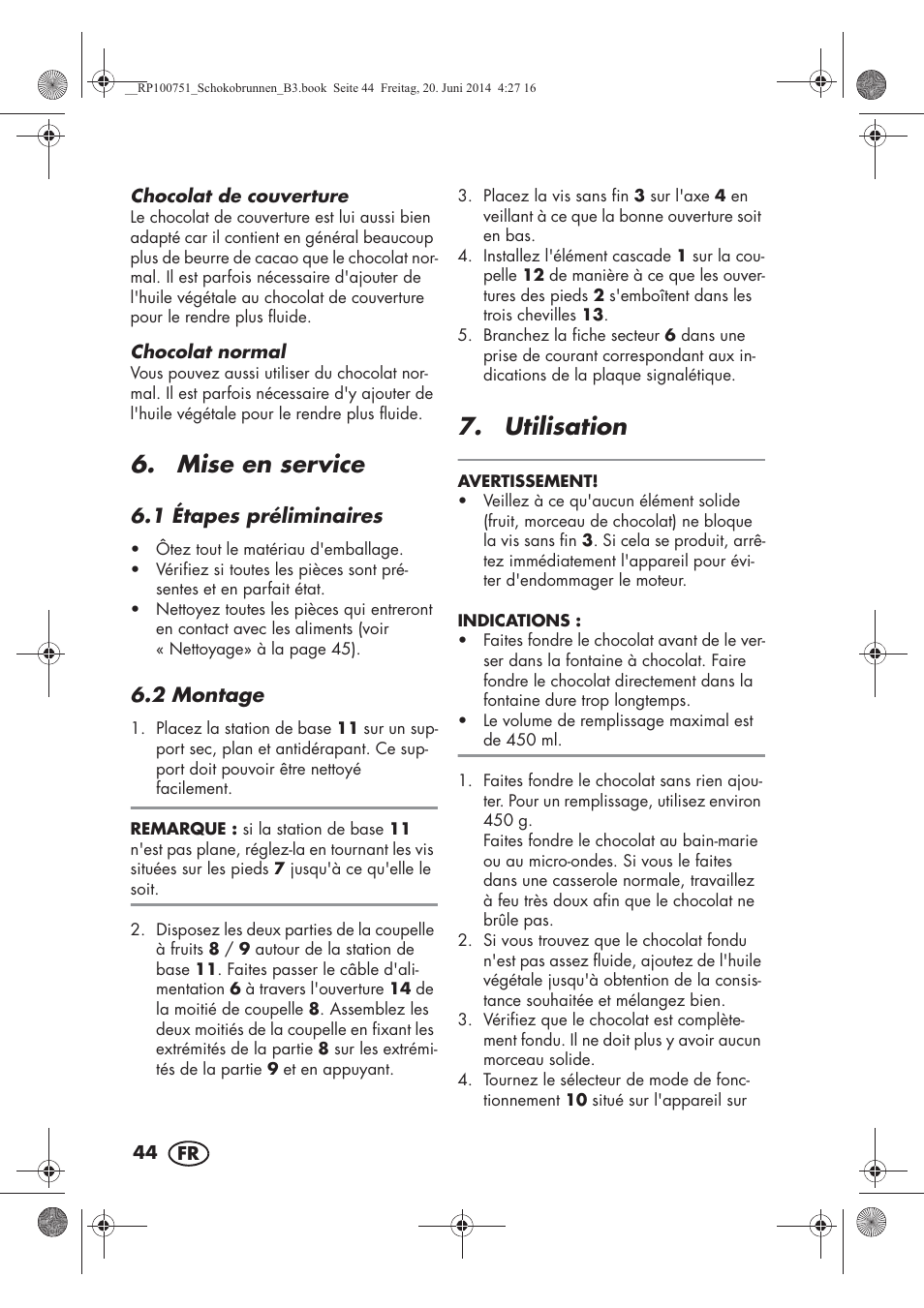 Mise en service, Utilisation | Silvercrest SSB 90 A1 User Manual | Page 46 / 74