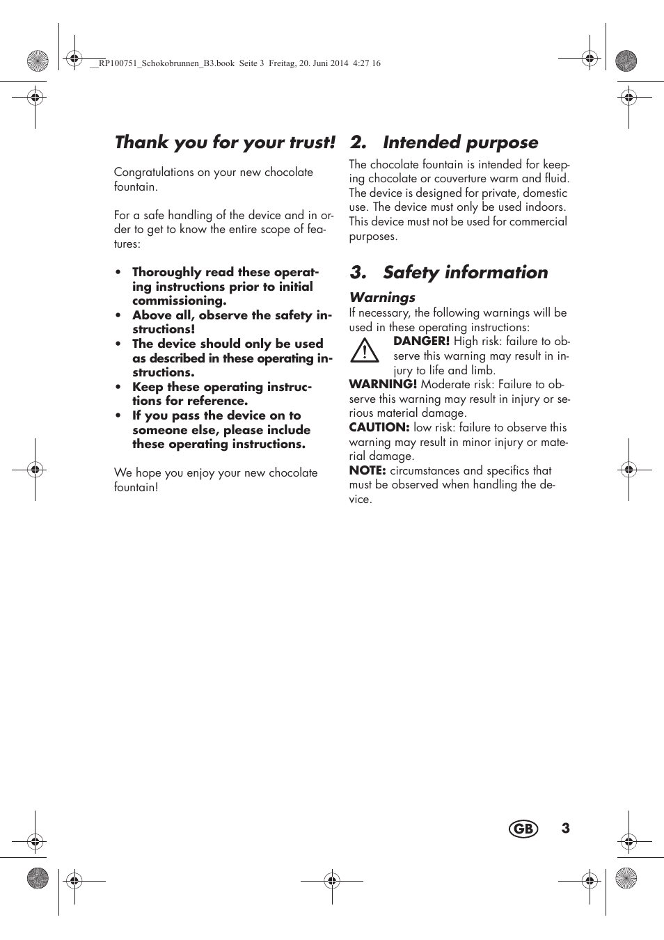 Intended purpose, Safety information | Silvercrest SSB 90 A1 User Manual | Page 5 / 74