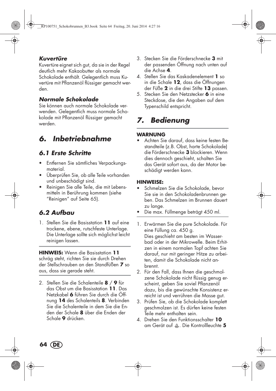 Inbetriebnahme, Bedienung | Silvercrest SSB 90 A1 User Manual | Page 66 / 74