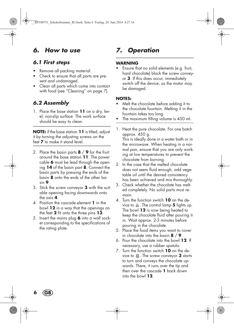 How to use, Operation | Silvercrest SSB 90 A1 User Manual | Page 8 / 74