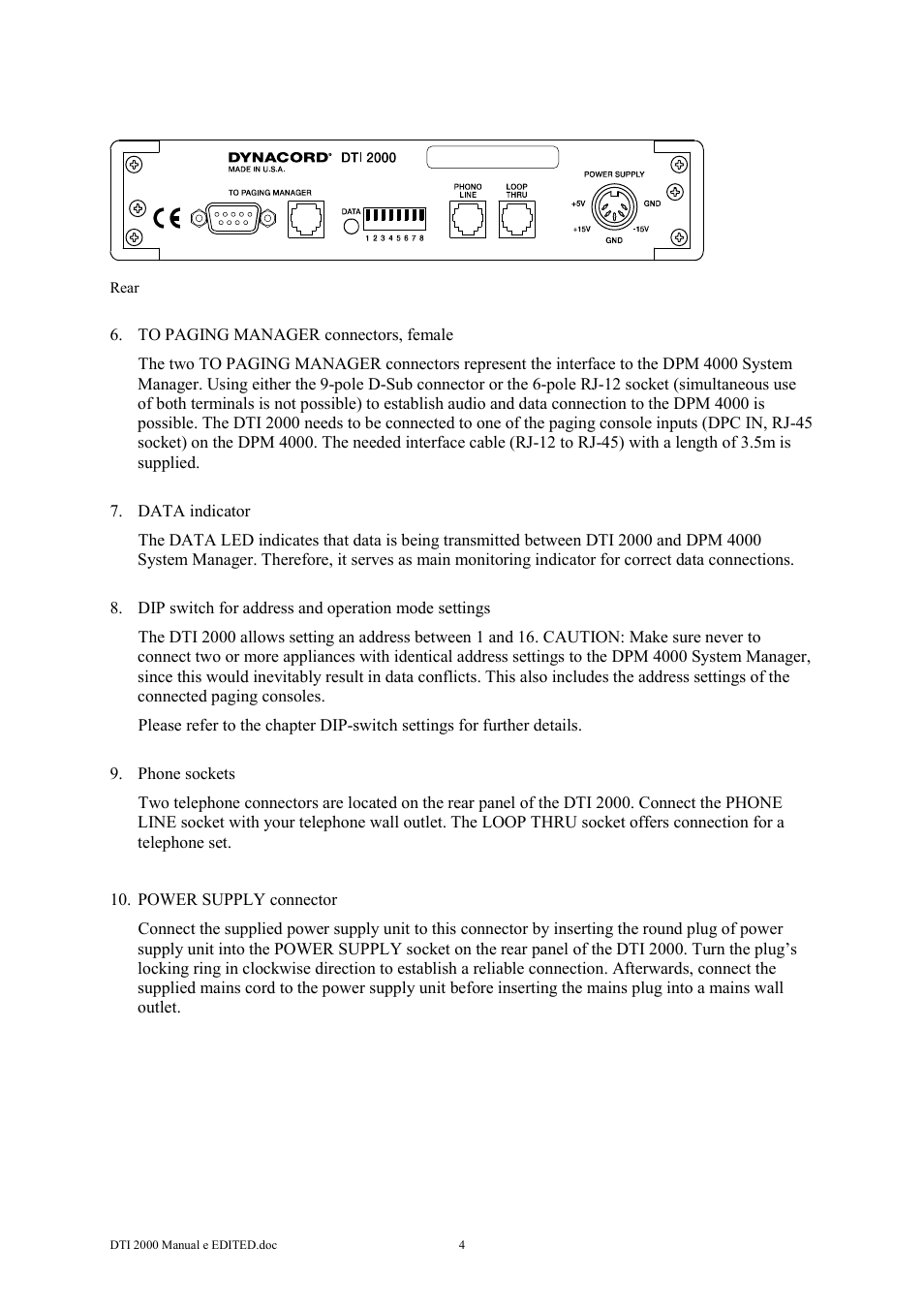 Dynacord DTI 2000 User Manual | Page 4 / 14
