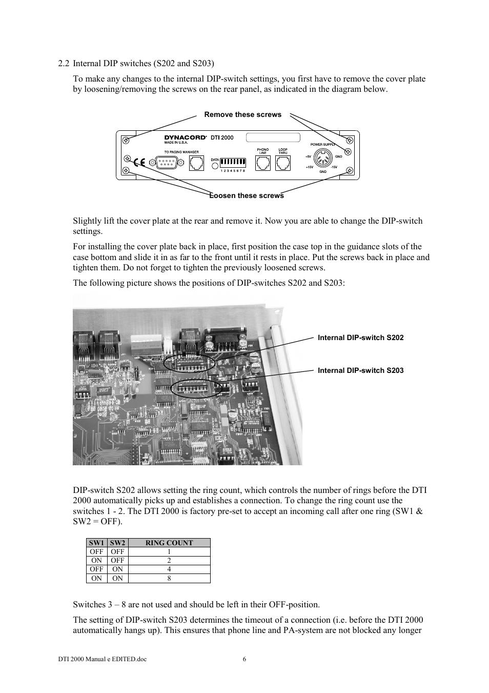 Dynacord DTI 2000 User Manual | Page 6 / 14