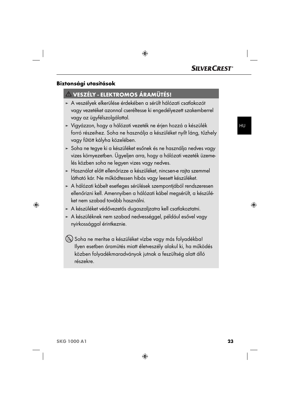 Silvercrest SKG 1000 A1 User Manual | Page 26 / 73