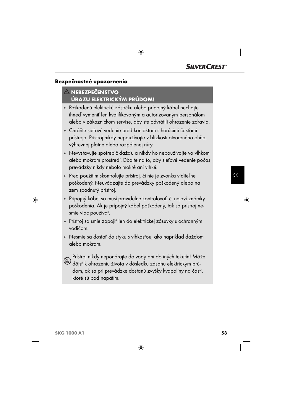 Silvercrest SKG 1000 A1 User Manual | Page 56 / 73