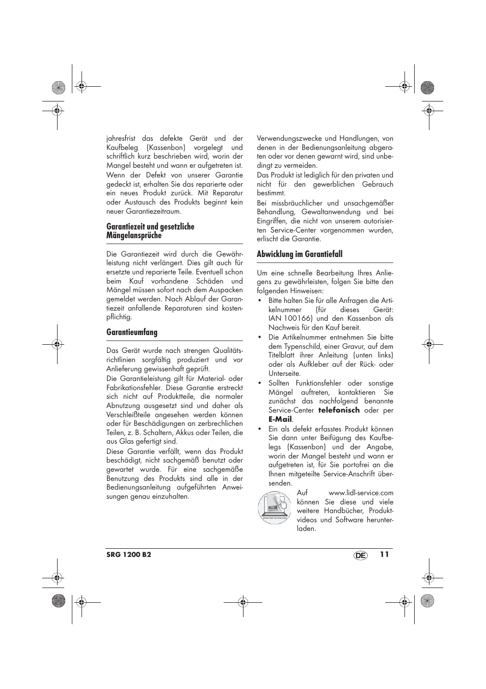 Silvercrest SRG 1200 B2 User Manual | Page 13 / 46