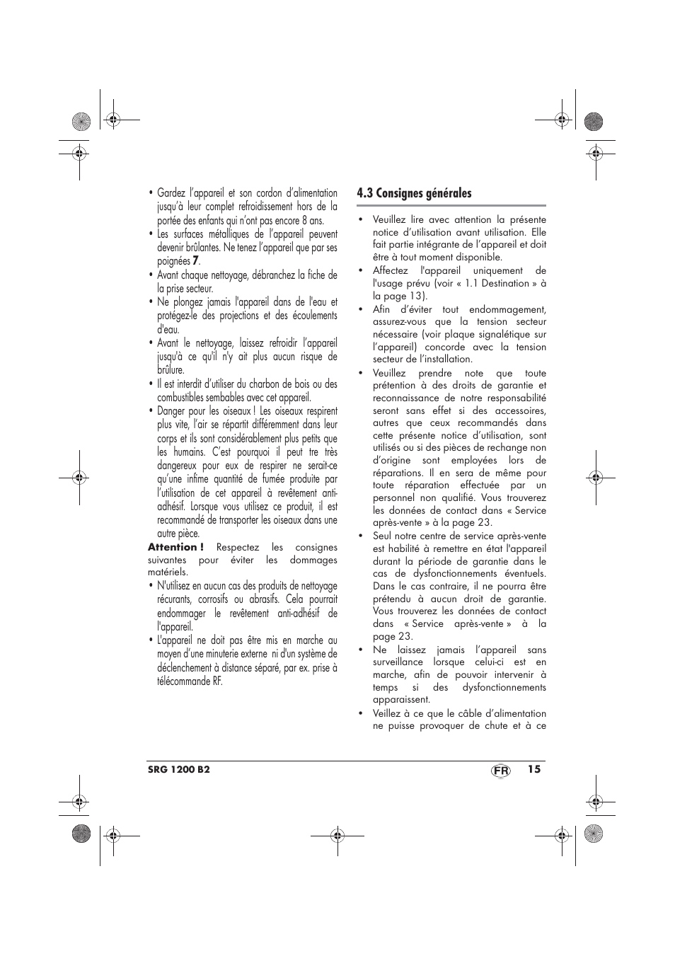 Silvercrest SRG 1200 B2 User Manual | Page 17 / 46