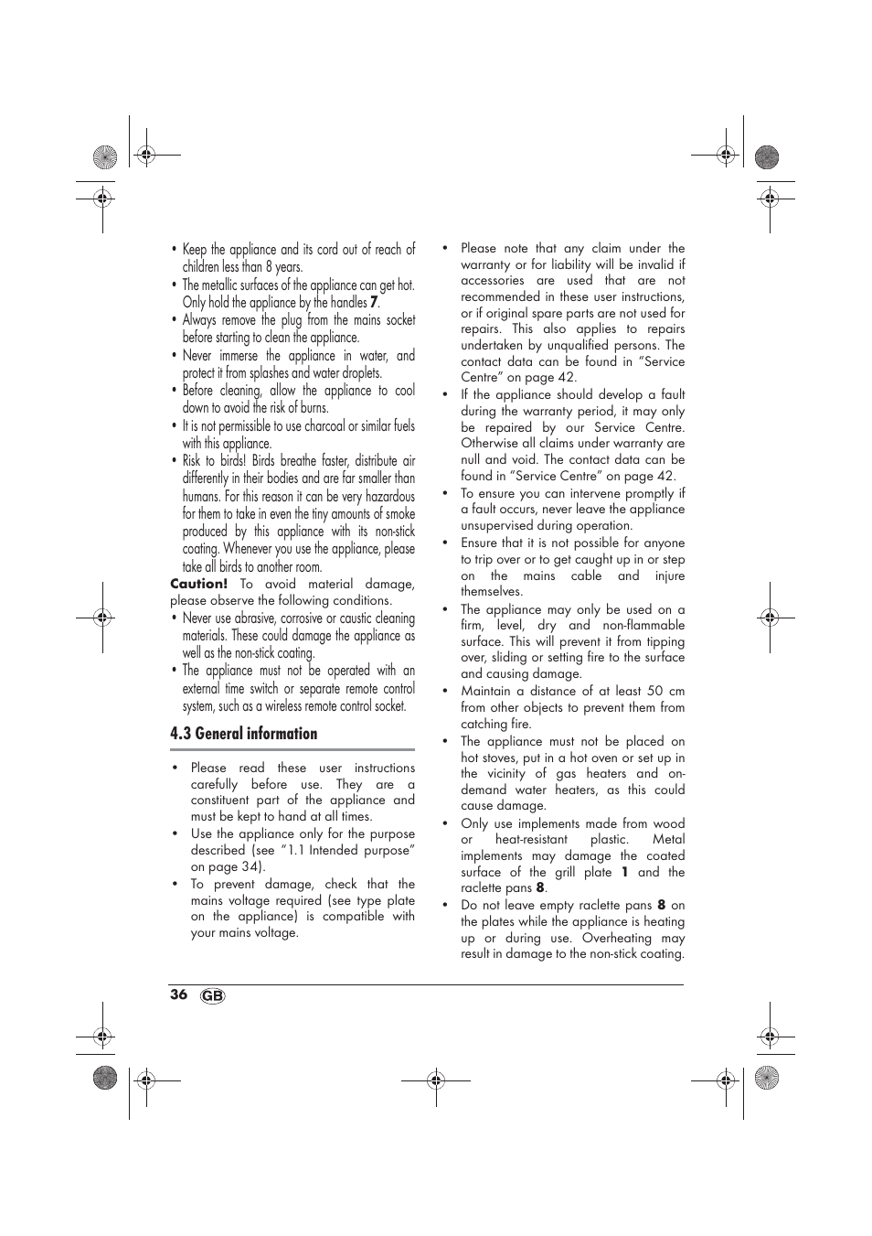 Silvercrest SRG 1200 B2 User Manual | Page 38 / 46