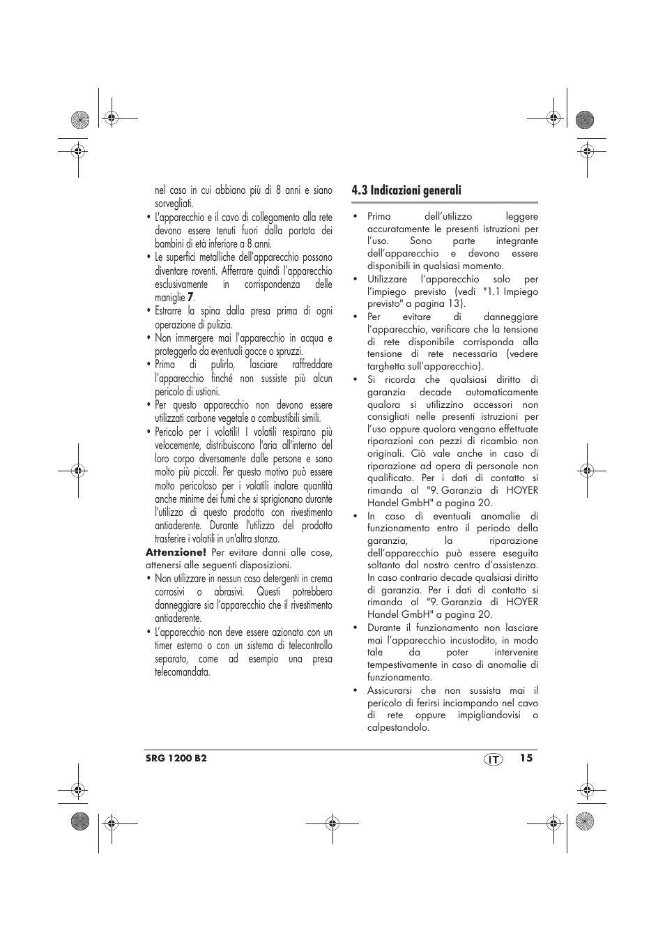 Silvercrest SRG 1200 B2 User Manual | Page 17 / 54