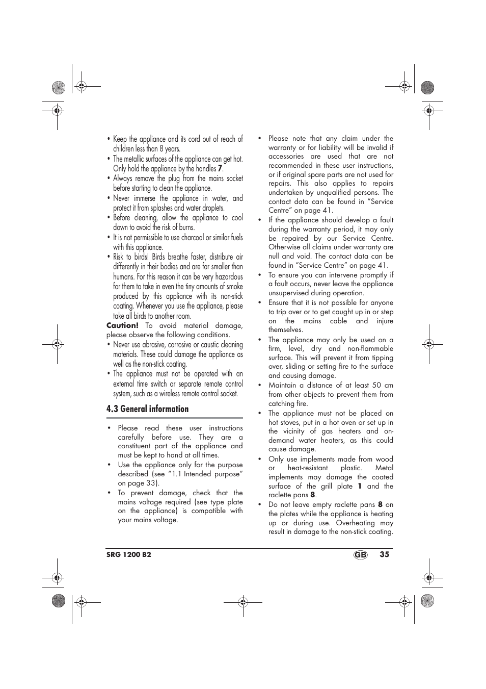 Silvercrest SRG 1200 B2 User Manual | Page 37 / 54