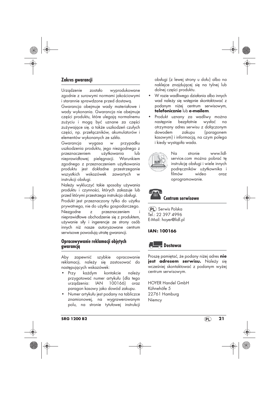 Silvercrest SRG 1200 B2 User Manual | Page 23 / 74