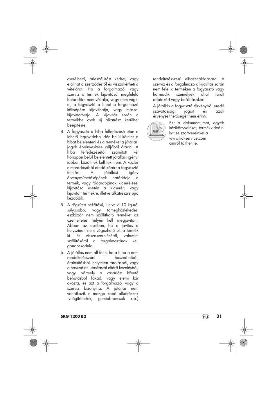 Silvercrest SRG 1200 B2 User Manual | Page 33 / 74