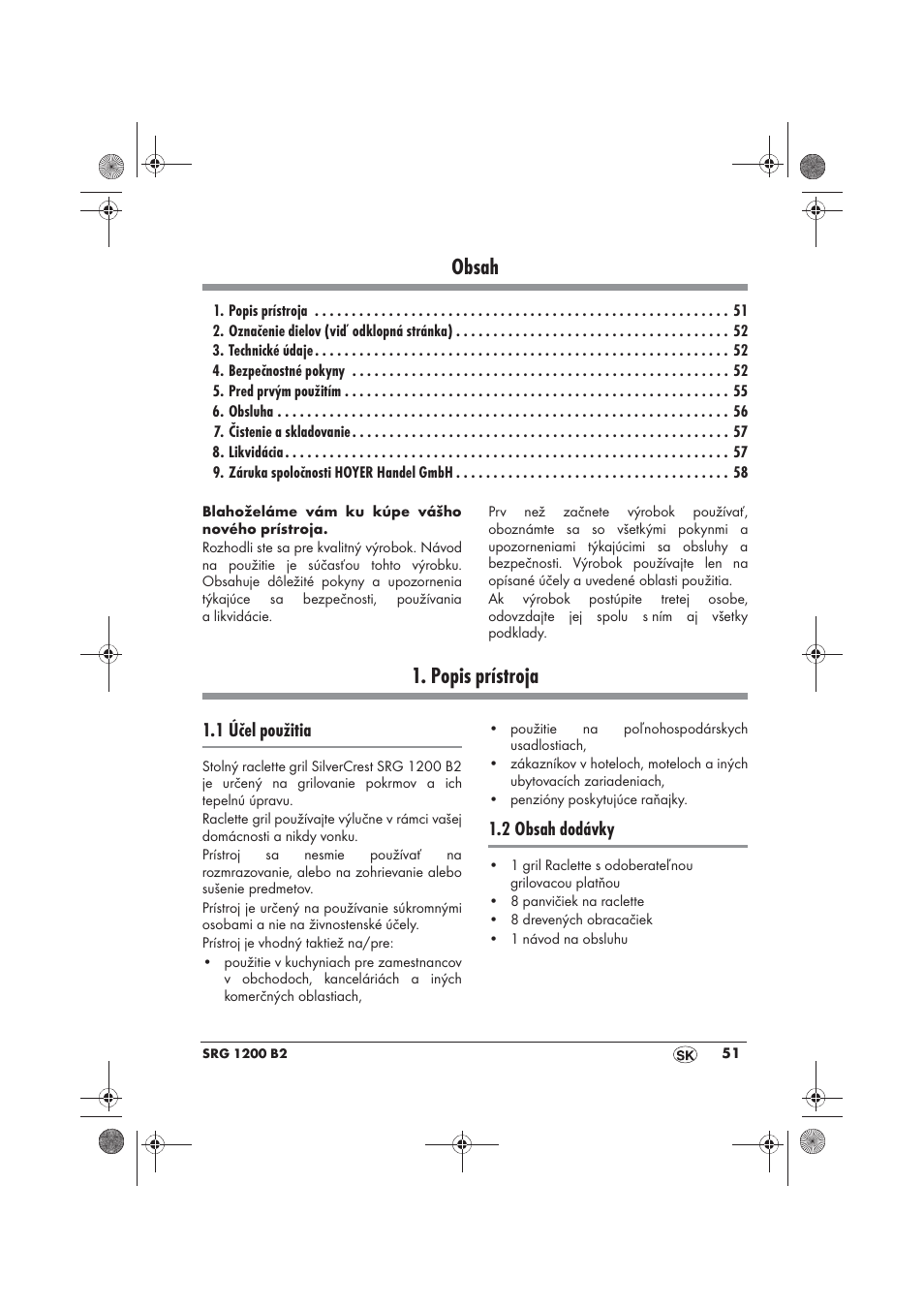 Silvercrest SRG 1200 B2 User Manual | Page 53 / 74