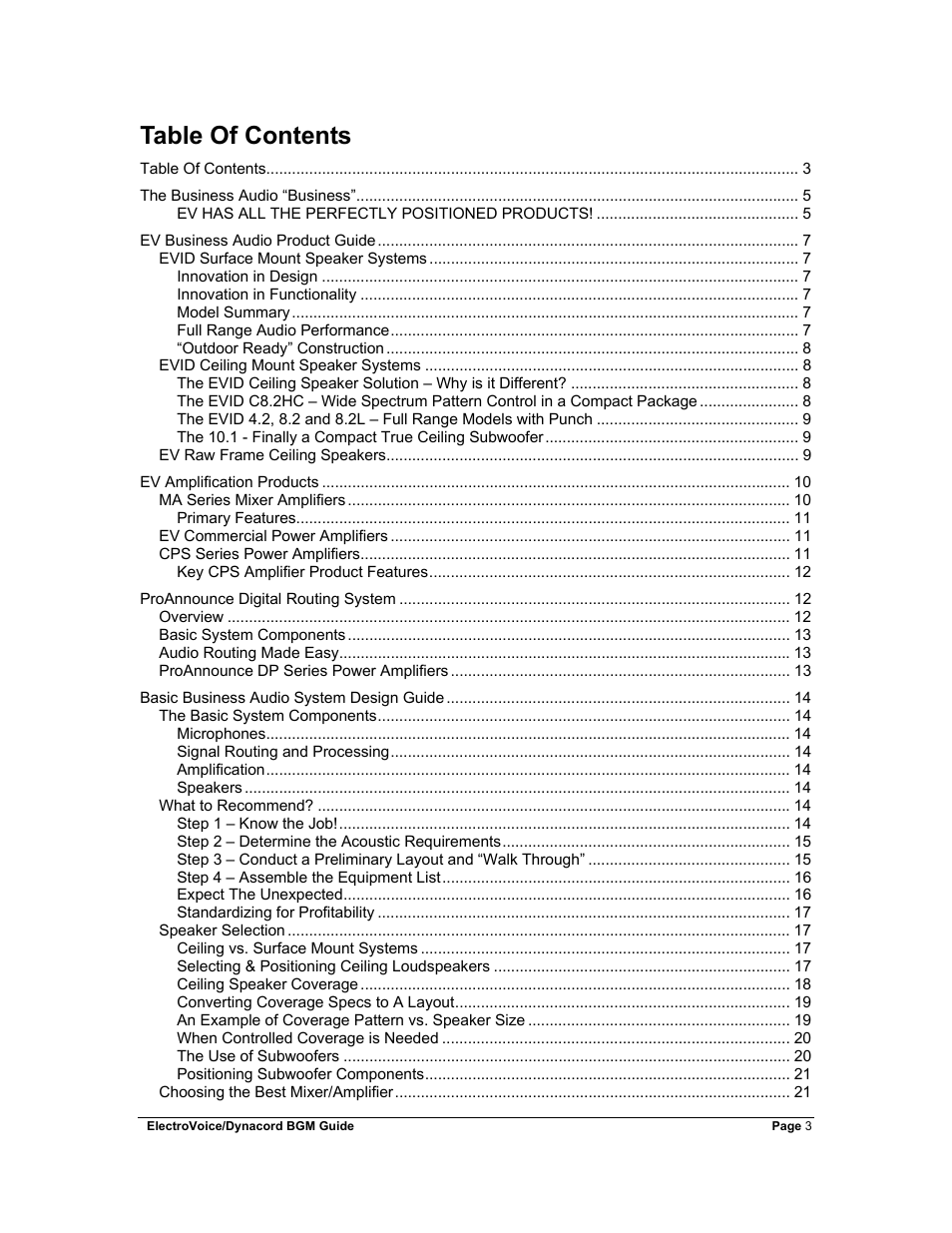 Dynacord Stereo System User Manual | Page 3 / 39