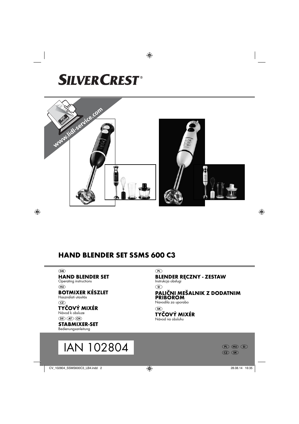Silvercrest SSMS 600 C3 User Manual | 130 pages