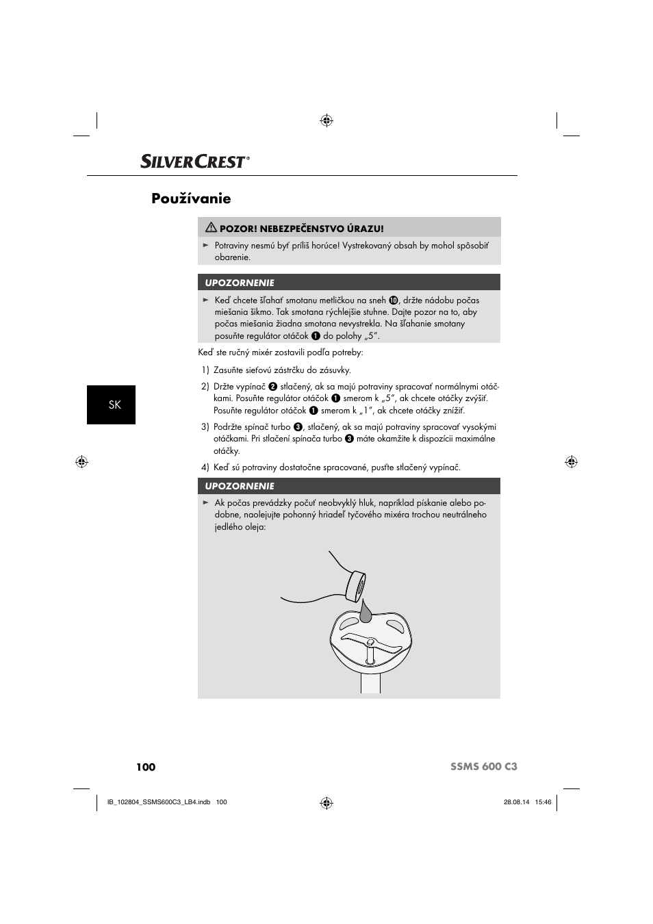 Používanie | Silvercrest SSMS 600 C3 User Manual | Page 103 / 130