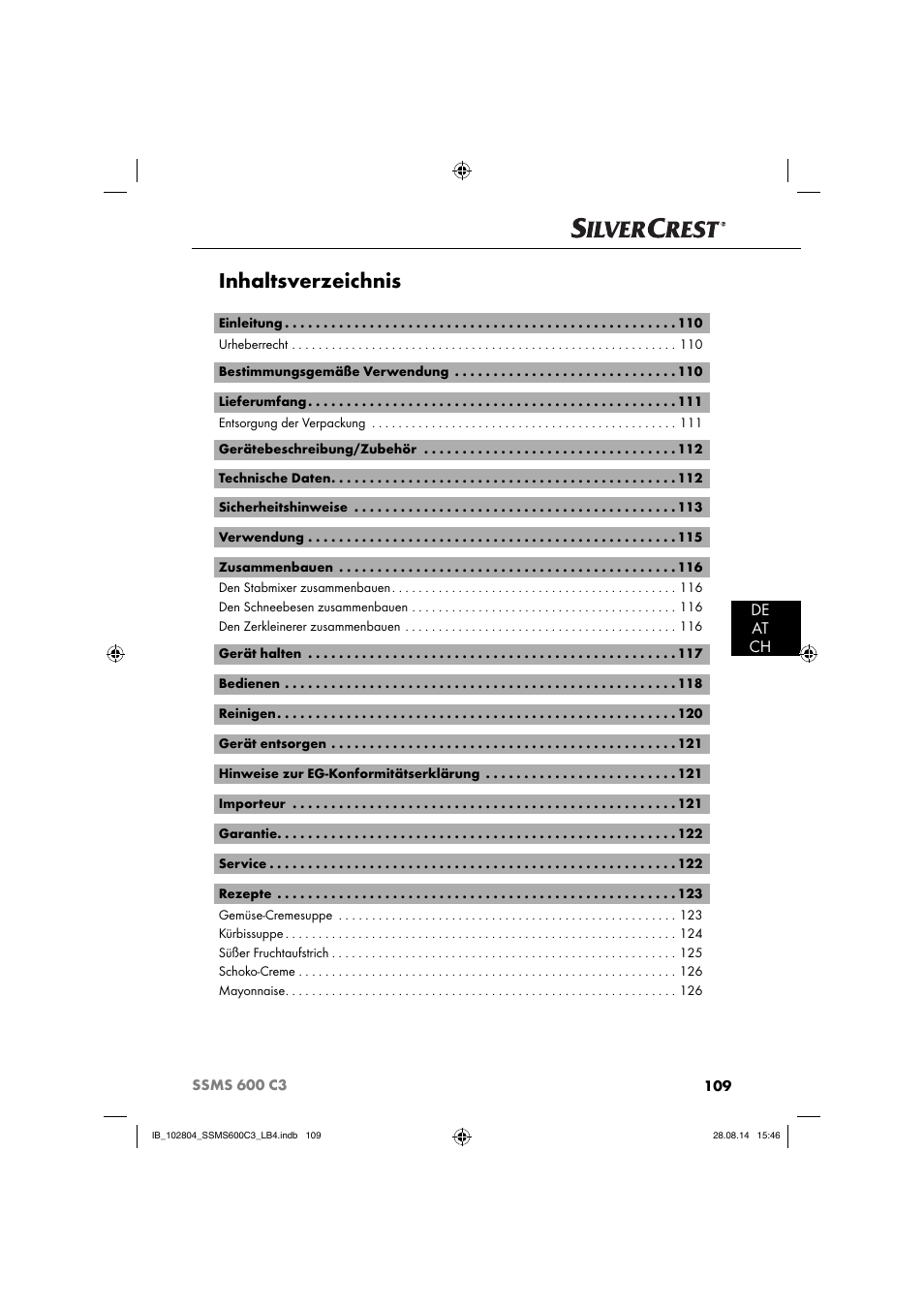 Silvercrest SSMS 600 C3 User Manual | Page 112 / 130
