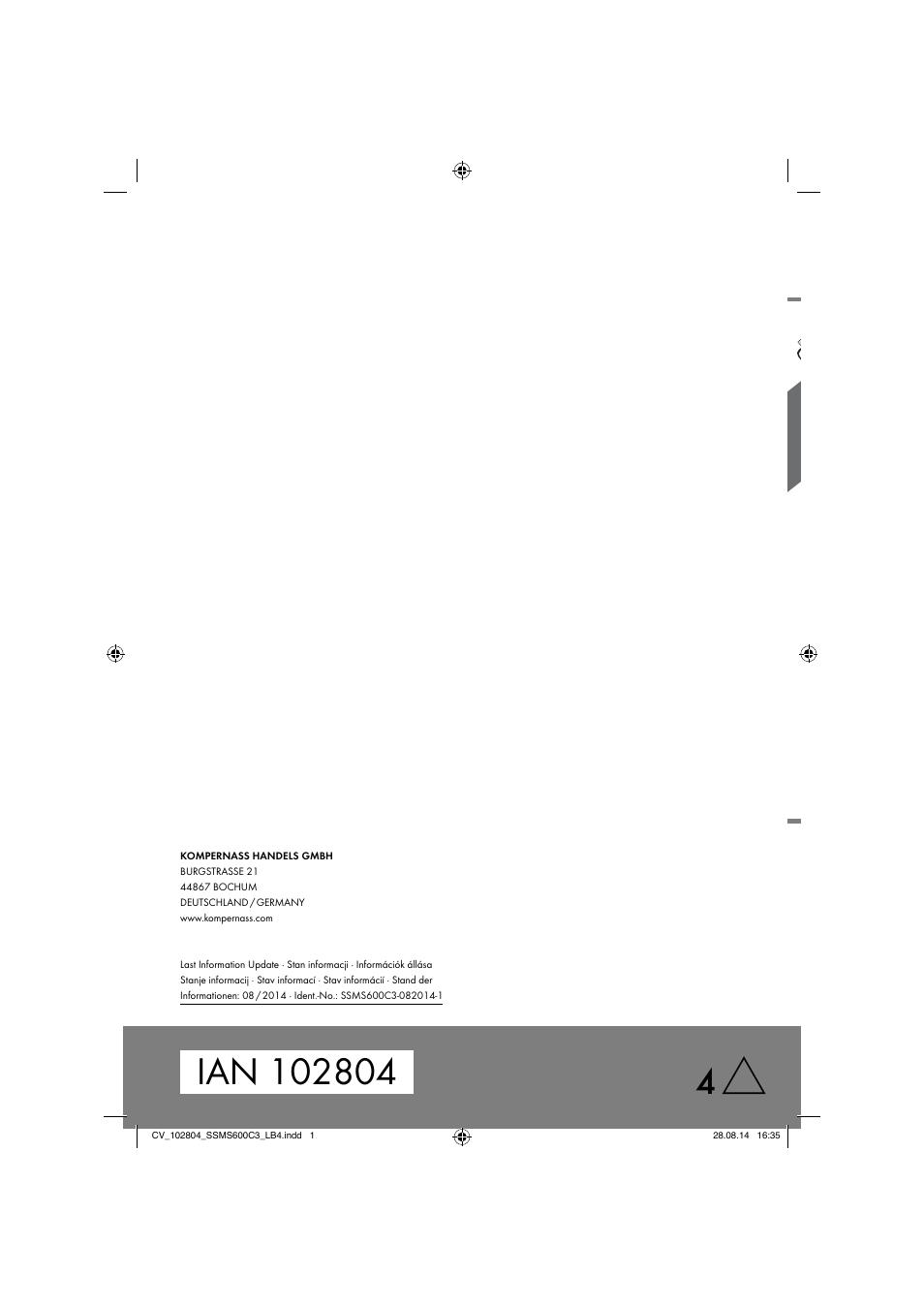 Silvercrest SSMS 600 C3 User Manual | Page 130 / 130